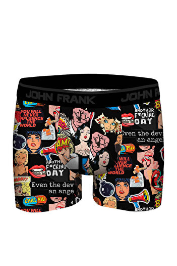 John Frank DİJİTAL BASKILI BOXER MULTICOLOR