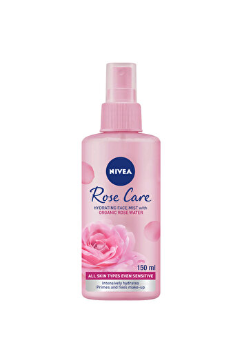 NIVEA Rose Care Face Hydrating Mist, Organic Rose Water, All Skin Types, 150ml