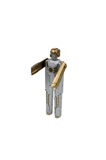 BM GİFT DESİGN Funny robot pen gold-silver aviation collection