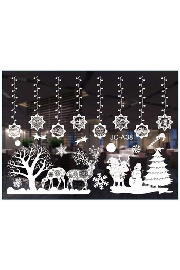 Gxhong Set of 2 sheets of Gxhong Christmas stickers, PVC, white
