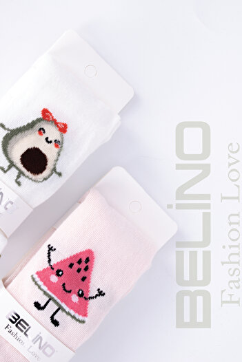 Belyy Socks Pack of 2 Cotton Patterned Baby Pantyhose