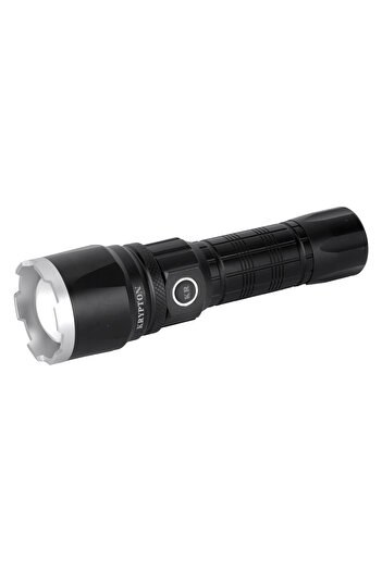 KRYPTON Rechargeable LED Flashlight - 10H Runtime, Aluminum Housing, Lithium Battery, 1000m Range