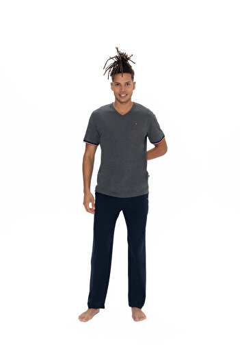 U.S. Polo Assn. U.S. Polo Assn. Men's V-Neck Straight Leg Pajama Set - Batdn18F89C6Z