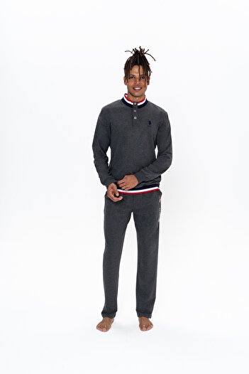 U.S. Polo Assn. Men's Anthracite Half Placket Dowry - U.S. Polo Assn. Batdn18U92G2S