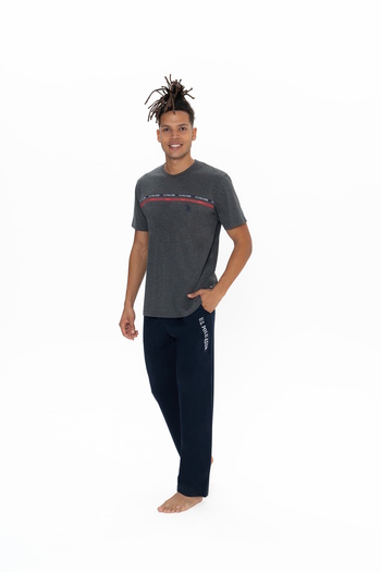 U.S. Polo Assn. U.S. Polo Assn. Men's Anthracite Mlnj. Pajamas - T-Shirt Pajama Sets Home Wear - Batdn18G89E5C