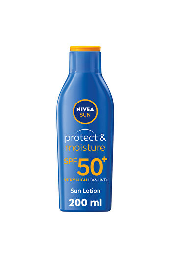 NIVEA SUN Protect & Moisture Sun Lotion, UVA & UVB Protection, SPF 50+, 200ml
