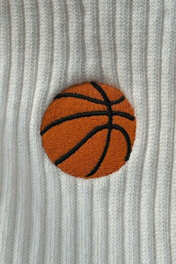 Socrates White Basketball Towel Socks