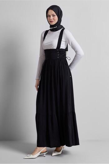Alvina Tie-Up Detailed Jillet Dress 45340