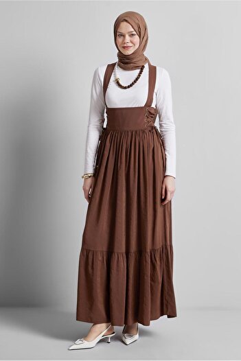 Alvina Tie-Up Detailed Jillet Dress 45340