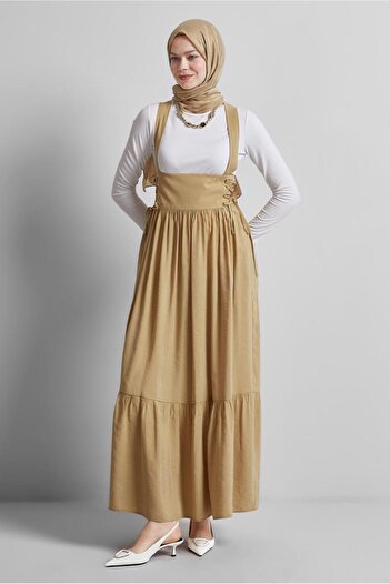 Alvina Tie-Up Detailed Jillet Dress 45340