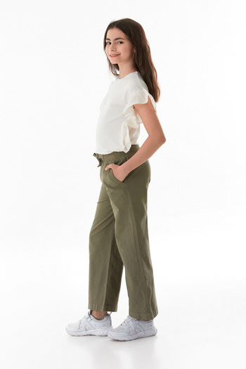Fulla Moda Elastic Waist Girl's Palazzo Trousers