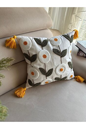 Reset Bmyhome Punch Embroidered Throw Pillow Cover