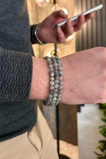 dergah tesbih 99 Labradorite Bracelet Prayer Rosary (Necklace-Bracelet-Rosemary)