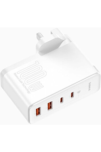 Baseus GaN5 Pro Fast Charger 2 Type C + 2 Usb - 100 W -Cable Type-C  - 100W - 1 M