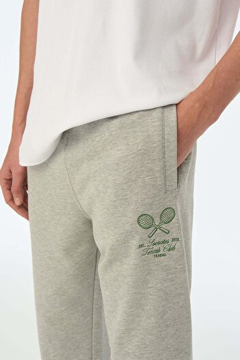 Socrates Tennis Club Erkek Eşofman Altı - Gri Melanje