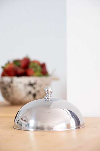 Beige & Stone Stainless Steel Dessert Pastry Fruit Presentation Jar – 13 cm