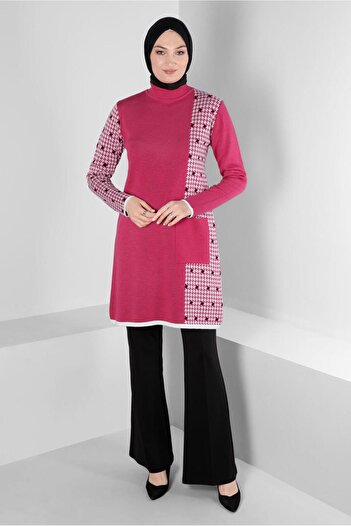 Alvina PATTERNED POCKET KNIT TUNIC 43177