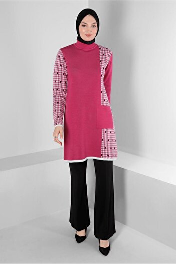 Alvina PATTERNED POCKET KNIT TUNIC 43177