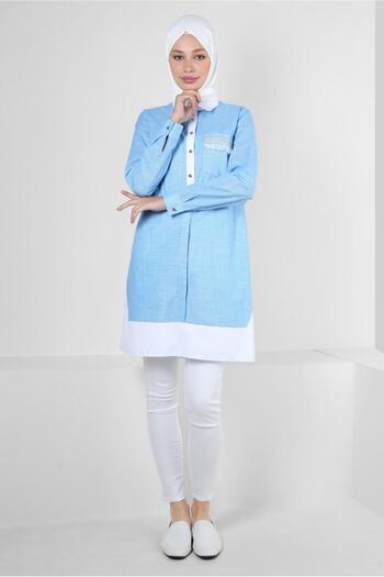 Alvina BUTTONED TUNIC WITH EMBROIDERY DETAIL 43915