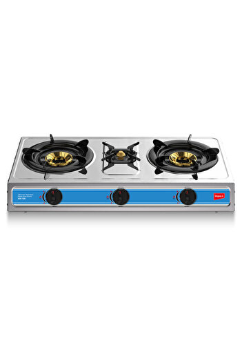 İMPEX Stainless Steel Gas Stove Igs 125 | Auto Ignition | High-efficiency Blue Flame | Spill Tray