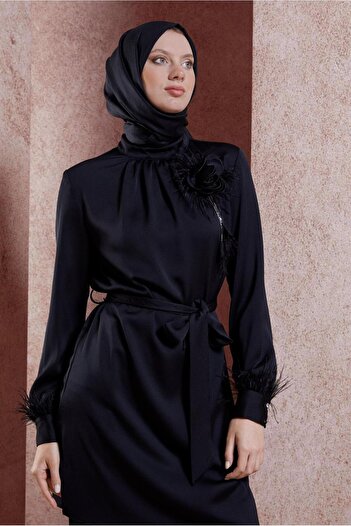 Alvina Belted and Feather Detailed Trousers Set - 30432