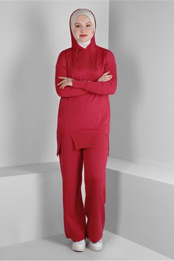 Alvina DOUBLE PANT WITH SLIT DETAILKnitwear Suit 43213