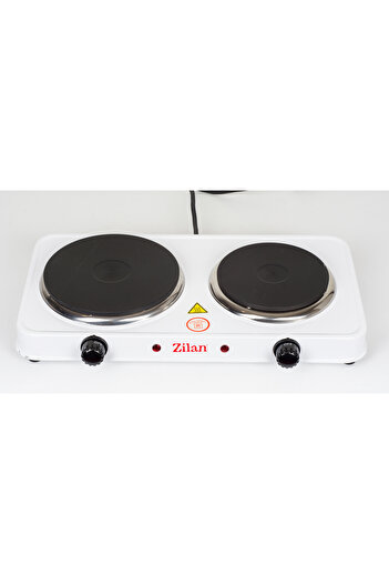 Zilan Double electric hob, ZLN-2180 White, 49 x 30 x 9 cm, 2500W, adjustable thermostat