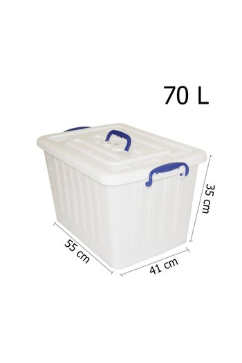 Generic 70L Multipurpose Plastic Storage Box with Wheels