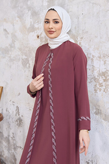VAVİNOR Βραδινό φόρεμα Lara Plus Size - Αποξηραμένο τριαντάφυλλο