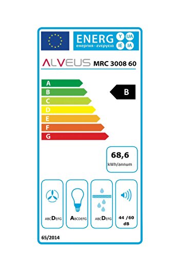 Alveus MOD MRC 3008 SİYAH DOKUNMATİK CAM DAVLUMBAZ