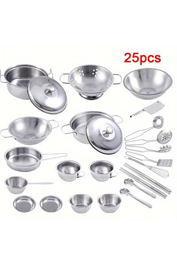 Choice 25 PCS 25PCS Kitchen Set Pretend Play Simulated Kitchen mini Toy Children Role Playset Cooking Set E