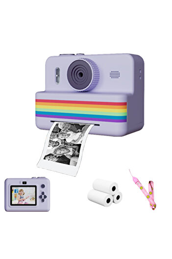 Choice Young purple Digital Children Camera For Photography Mini Printer Portable Thermal Instant Print Pho