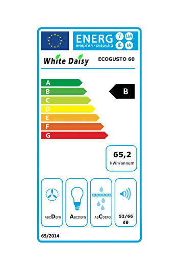 White Daisy Gusto Inox Piramit Davlumbaz