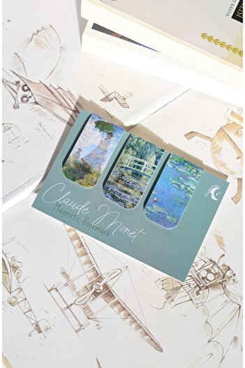GÖKÇETasarım Art Themed Magnetic Bookmark Set / Van Gogh, Monet