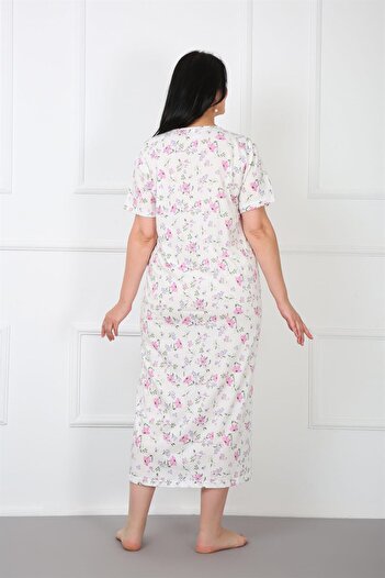 Akbeniz Plus Size Mother Nightgown 1345