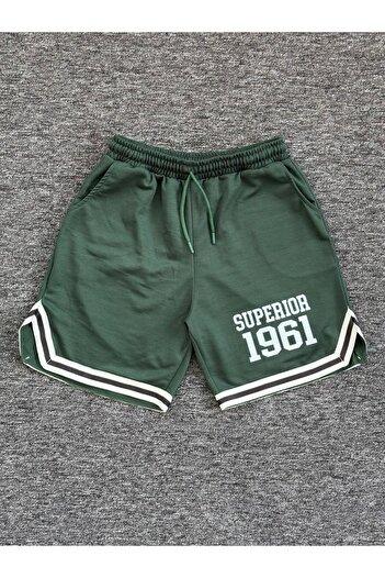 Altamira Men's Green Superior Printed Stripe Shorts