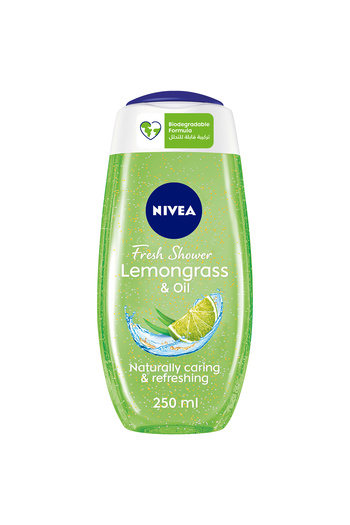 NIVEA NIVEA Lemongrass & Oil Shower Gel, Caring Oil Pearls, Lemongrass Scent, 250ml