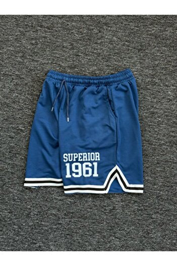 Altamira Men's Indigo Superior Printed Shorts with Stripes