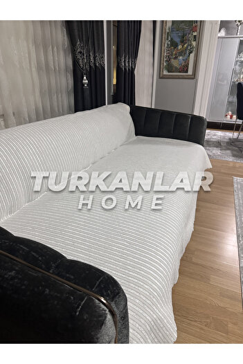 turkanlarhome New Model Cream Colored Sponge Line Sofa and Sofa Cover