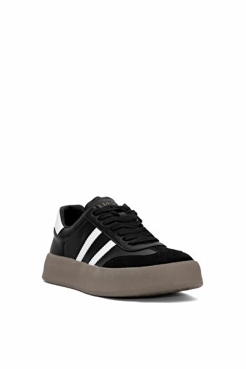 Lufian Samuel Men's Sneaker - Black - Black - Classic - Genuine Leather