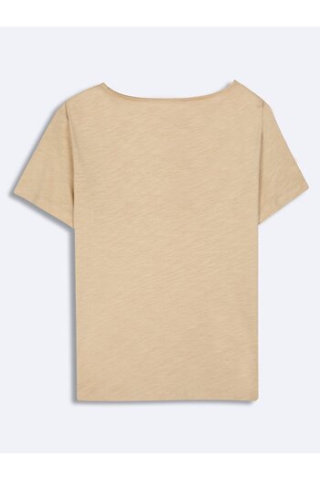 Ltb Short Sleeve V-Neck Regular Brown T-Shirt