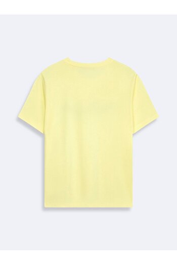 Ltb Sıgn Printed Short Sleeve Regular Yellow T-Shirt