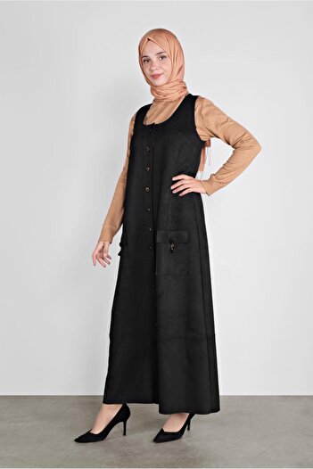 Alvina Button Pocket Suede Gillet 41145