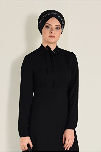 Alvina Lace-Up Collar Dress 4648