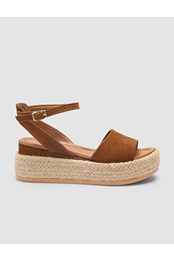 Cabani 100% Genuine Leather Tan Women's Suede Sandals
