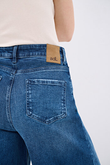adL Duble Paça Denim Pantolon