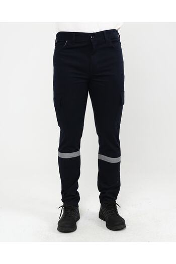 Çamdalı İş Elbiseleri Lycra Commando Work Trousers with Pockets 16/12 Cotton Gabardine Navy Blue Work Trousers 6 Pockets