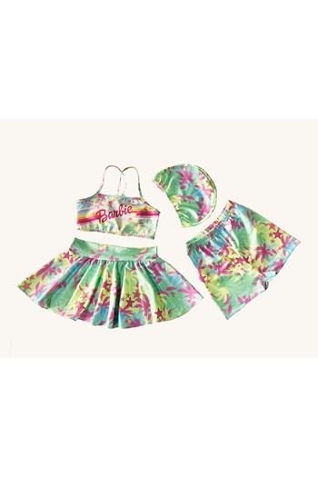By Piera Girl's Quick Dry 4-Piece Bikini Swimsuit Set 86670