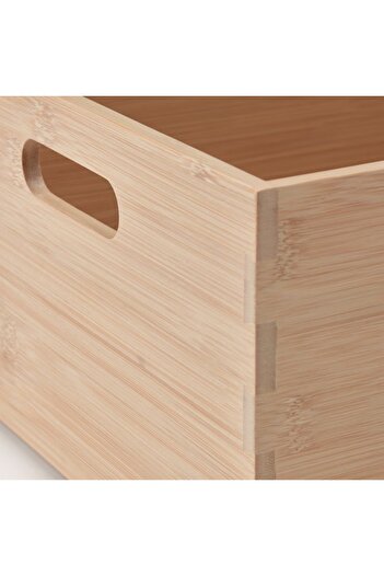 IKEA UPPDATERA Storage Box, Light Bamboo – 24x32x15 cm | Durable & Stylish Organizer