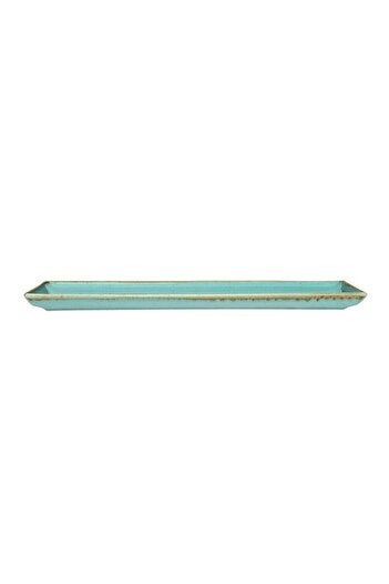 Porland Seasons Turquoise Baton Cake Plate 35cm